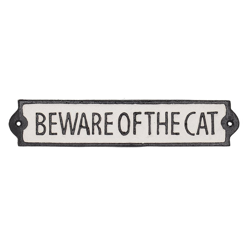 Door Sign "Beware Of The Cat"