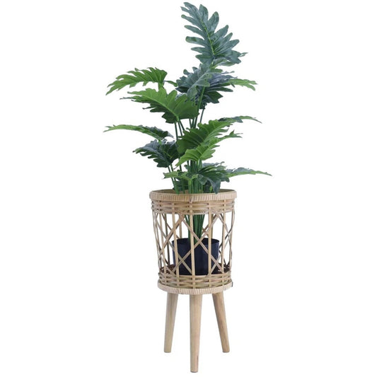 70% Off, Rattan Flower Stand, Small, 9(D)X18.1 In