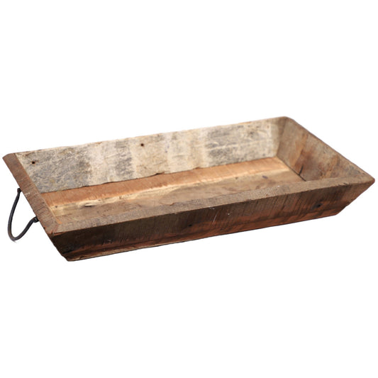 25% Off, Recycled Wood Tray With Handle