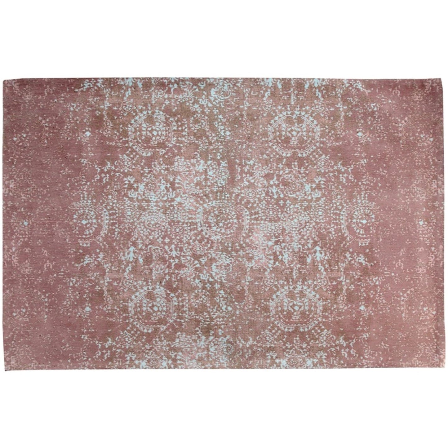 Daisy Woven Carpet, 4X6 Feet, Peach Mint