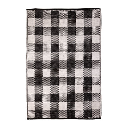 Black And White Checkered Garden Carpet S, 25% Off