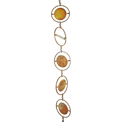 Flamed Circle Rain Chain 4x96, 20% Off