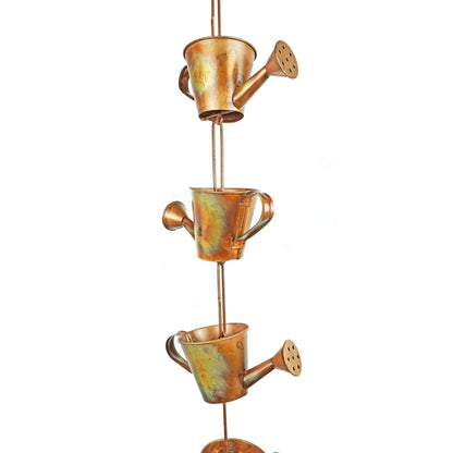 Flamed Watering Can Rain Chain, 20% Off