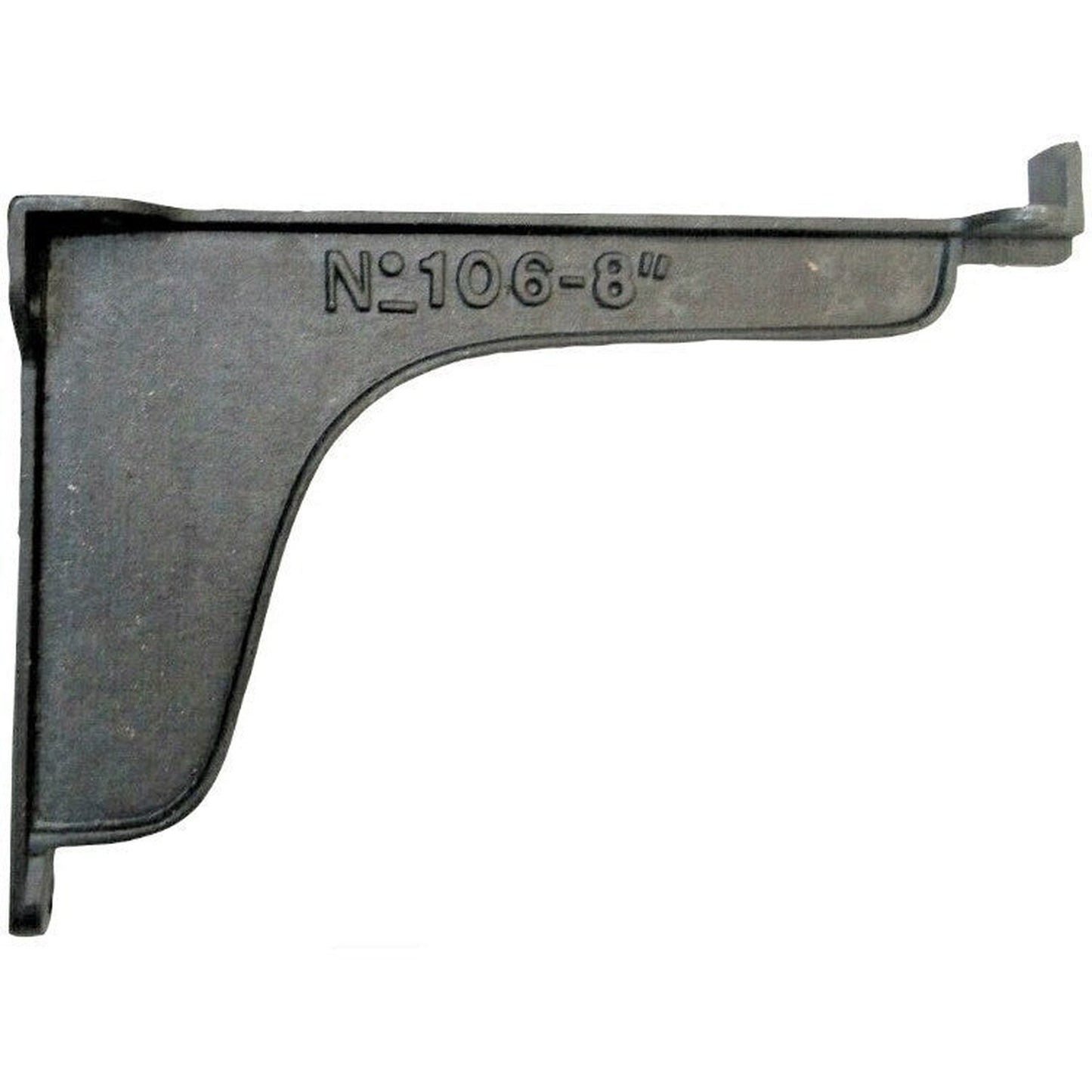 Rail Bracket, "Railway No.106-8", 6x4 in, Antique Metal