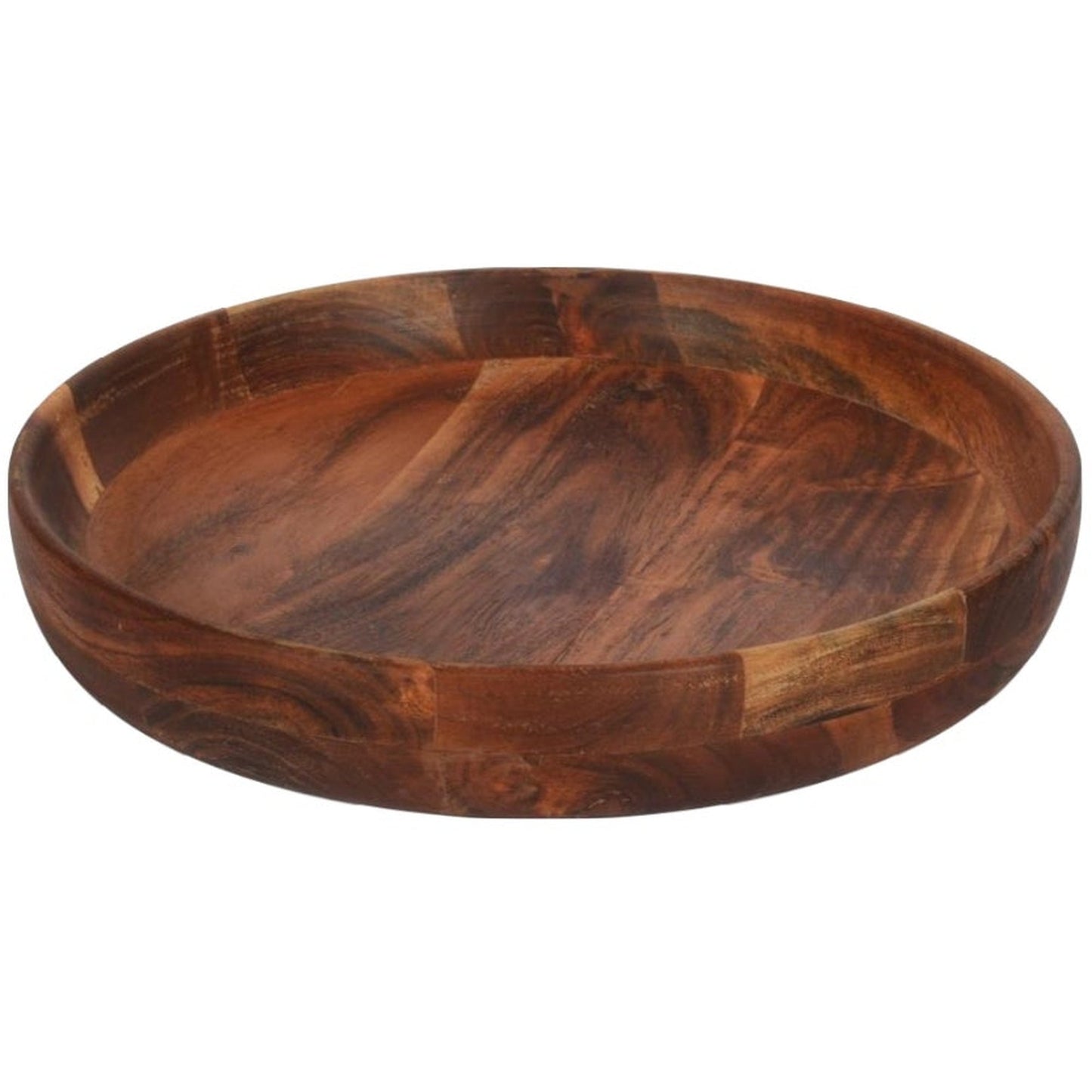 Lume Serving Dish Tray Round Shape, Acacia Wood, O