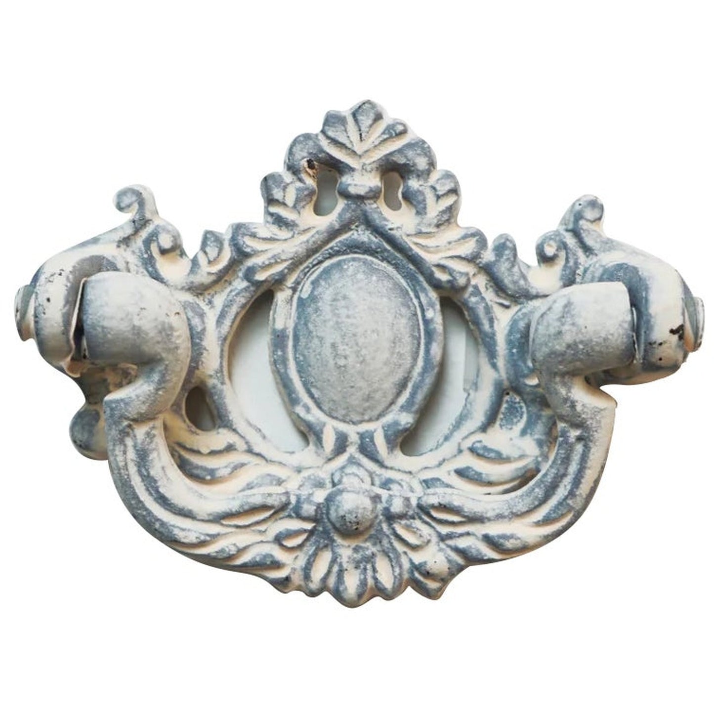 Poignée de porte victorienne en fonte, heurtoir de porte antique, blanc,