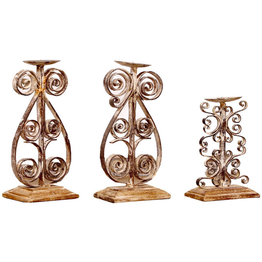 Rm-048418, Iron Swirl Candle Holder, 30% Off