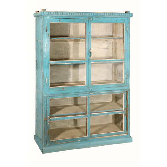 83" Tall Wooden Cabinet with Sliding Doors