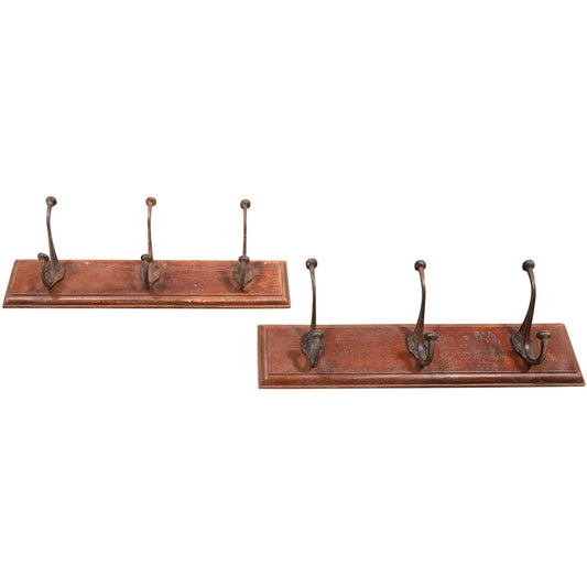 25% Off, Nb-002503 Vintage Wooden Hook Board W/3 Hooks