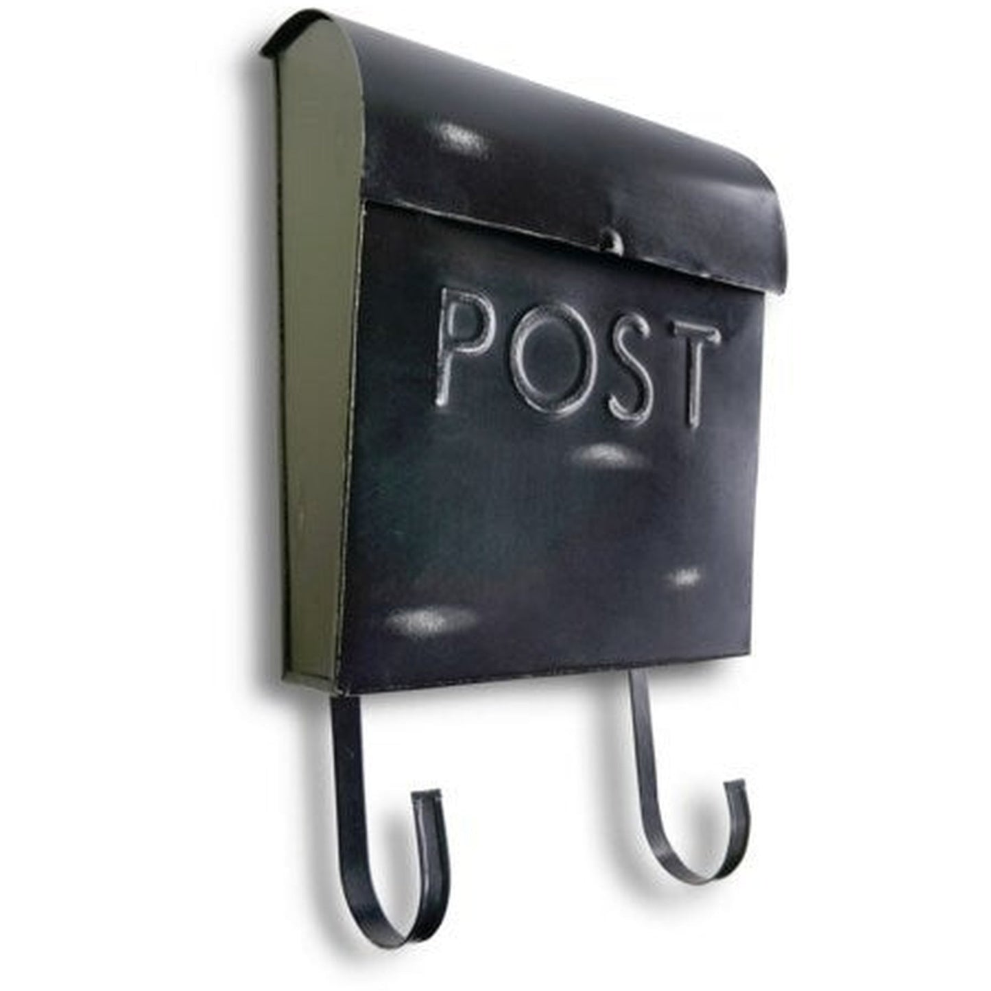 Black Rustic Euro Mailbox POST