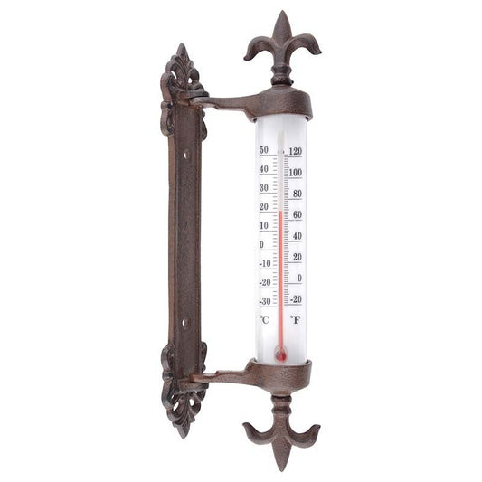 Thermomètre à cadre de fenêtre en fonte