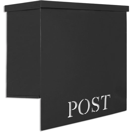 Stanley Iron Mailbox, Black, W/Cut