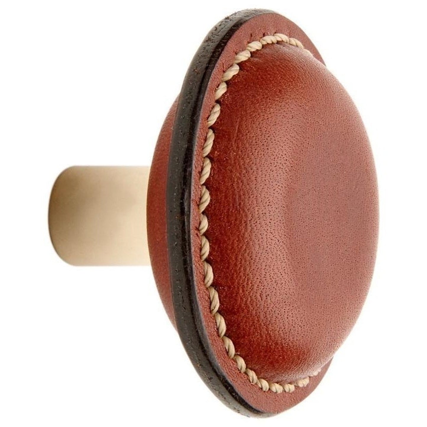 Genuine Leather/Iron Knob, Brown