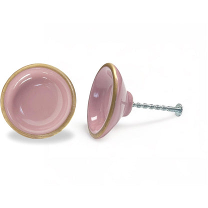 Ceramic Knob, Pink