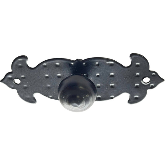 Iron Knob On Plate, Black Forge