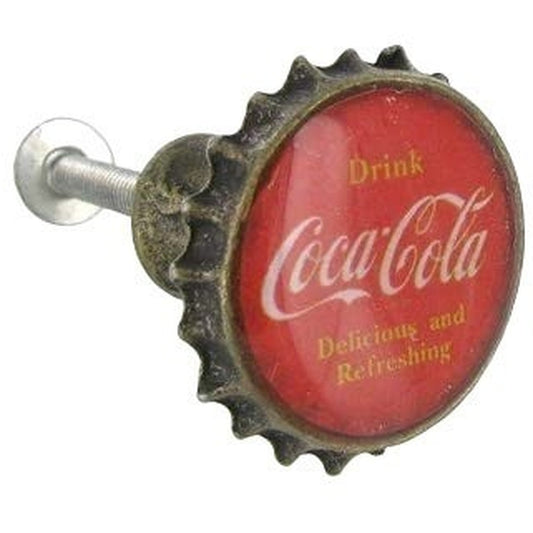 Cola Bottle Cap Iron Knob, Antique Metal