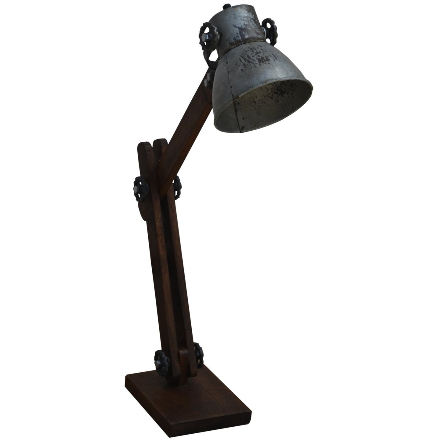 Lampe de table industrielle rouille