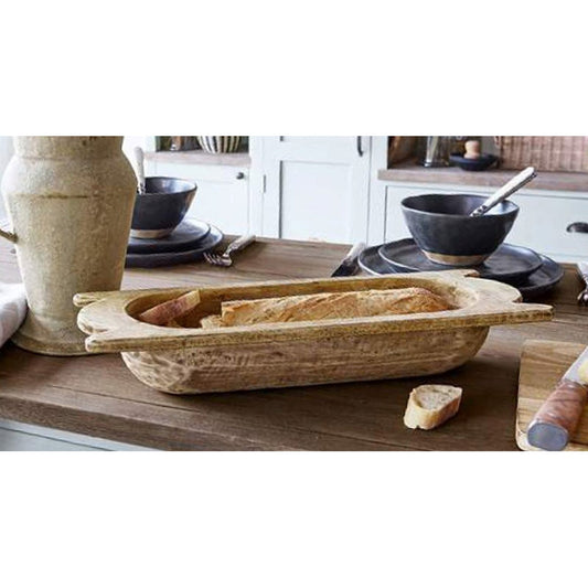 Old World Dough Bowl, Mango Wood, Natural, Large