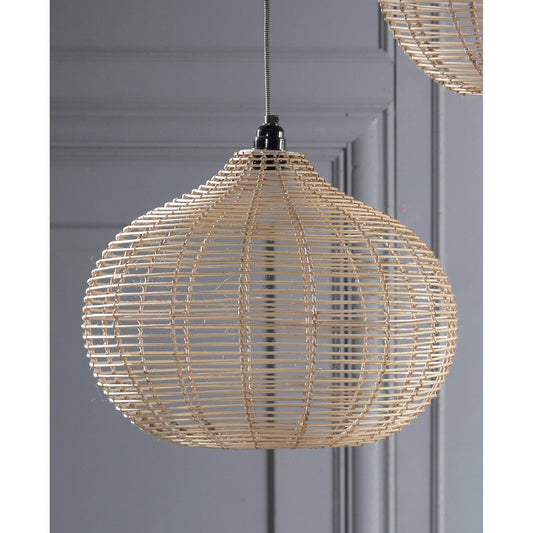 Rattan Caned Ceiling Lamp, Hand Woven, 20% Off