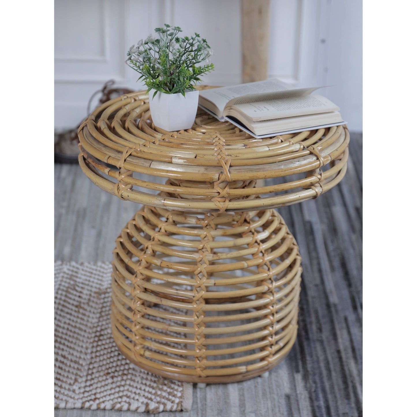 Wicker Garden Coffee Table, Small, Handcrafted