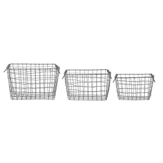 Wire Basket Rectangular Set/3 L