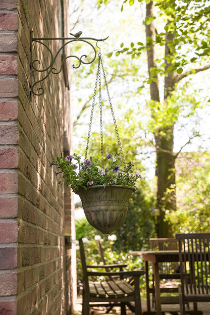 Aged Metal Green Basket Hook