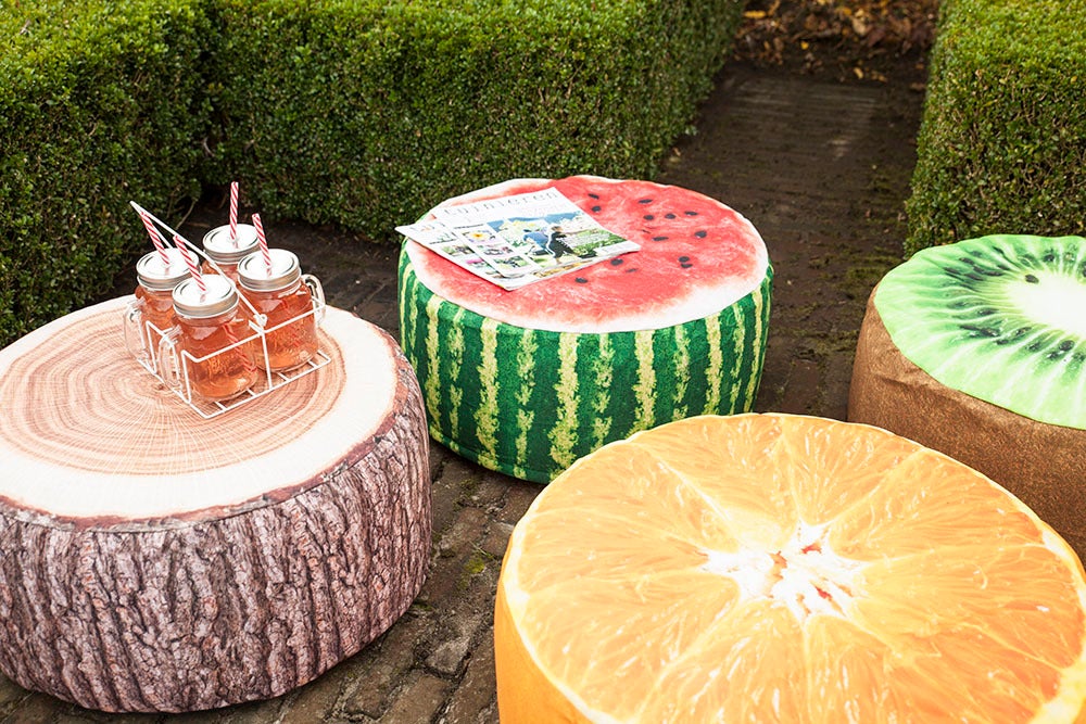 Outdoor Pouf melon. Polyeste