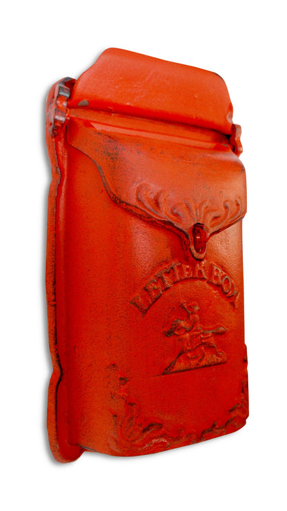 Cara Mailbox Red Cast Iron