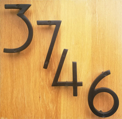 Numéro d'adresse de maison d'ombre à montage flottant, #6, noir, aluminium, 6 pouces