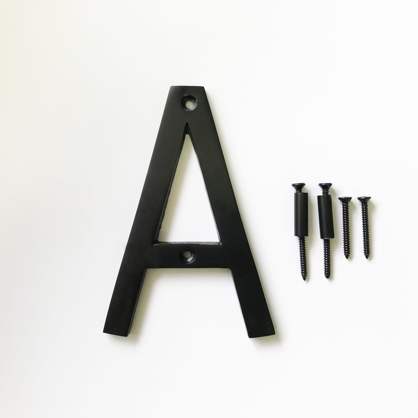 Black aluminum Letter A, 6inch