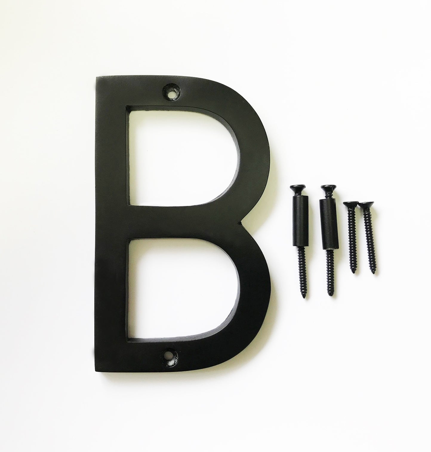 Black aluminum Letter B, 6inch