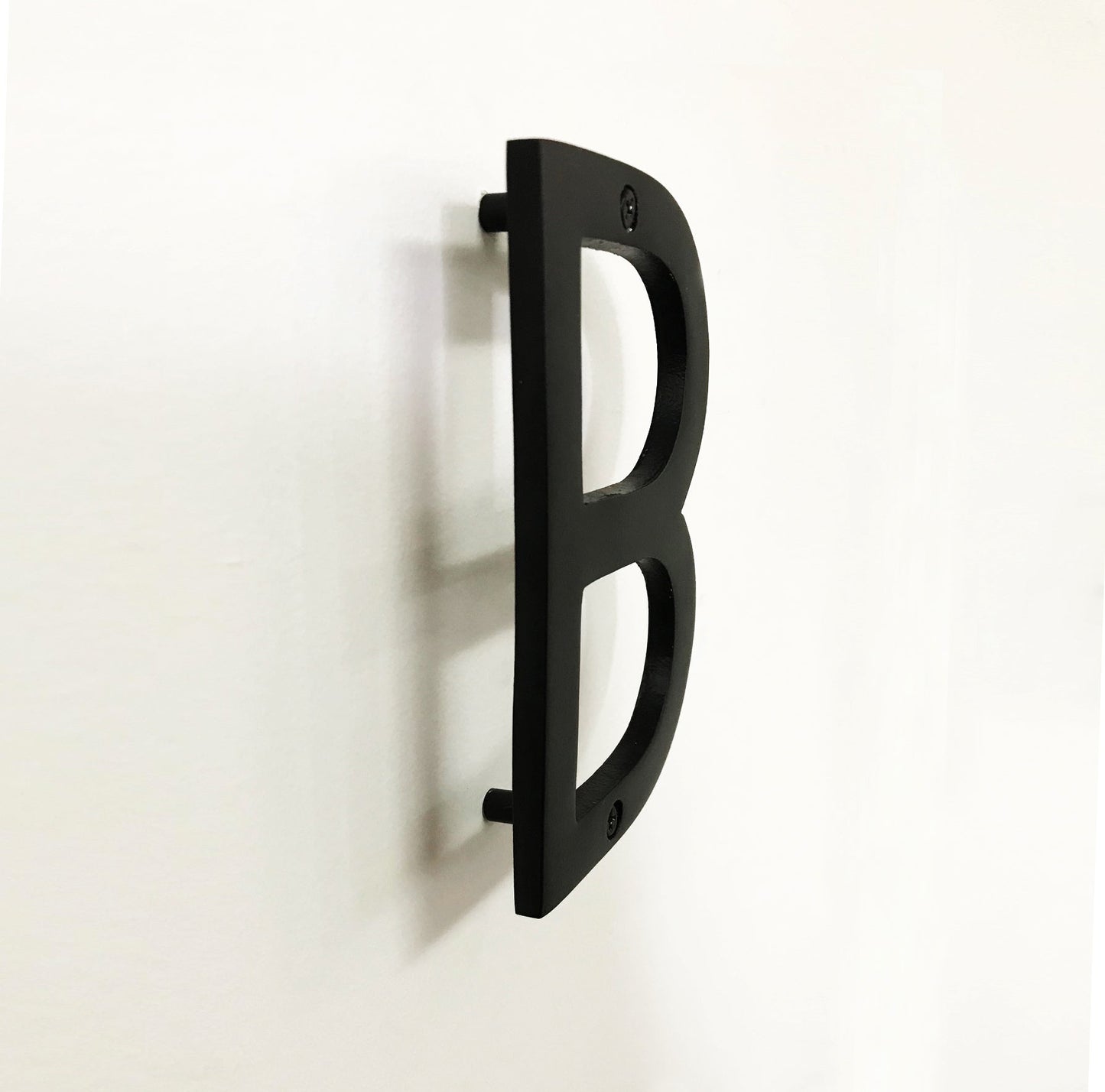Black aluminum Letter B, 6inch
