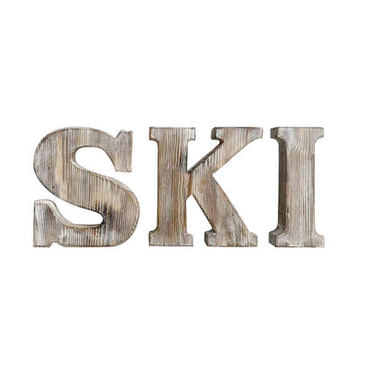 Table and Wall SKI Decor Set, 8 in