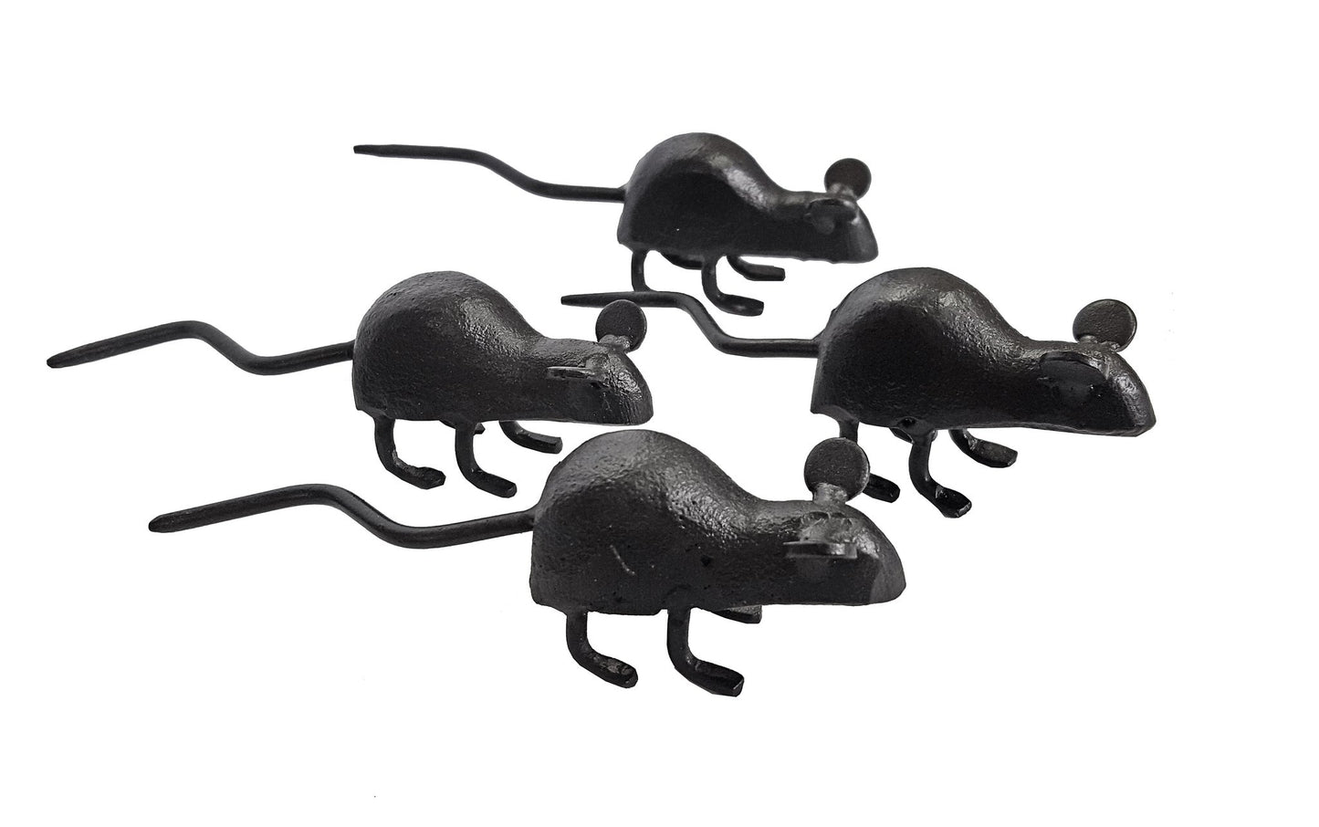 Sculptures de jardin mini souris, statuettes de souris noires pour intérieur ou extérieur