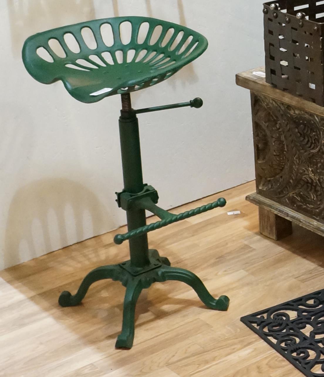 Tabouret de siège de tracteur Vert