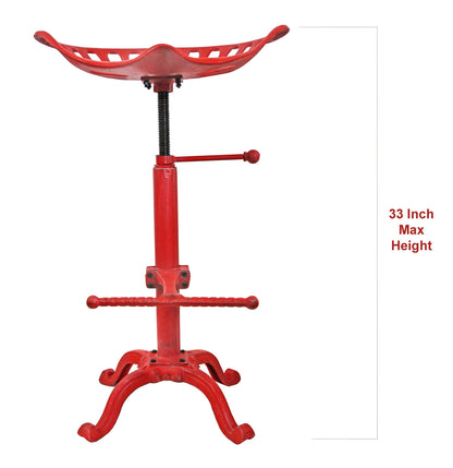 Tabouret de siège de tracteur rouge