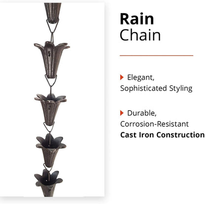Lily Cast Iron Rain Chain