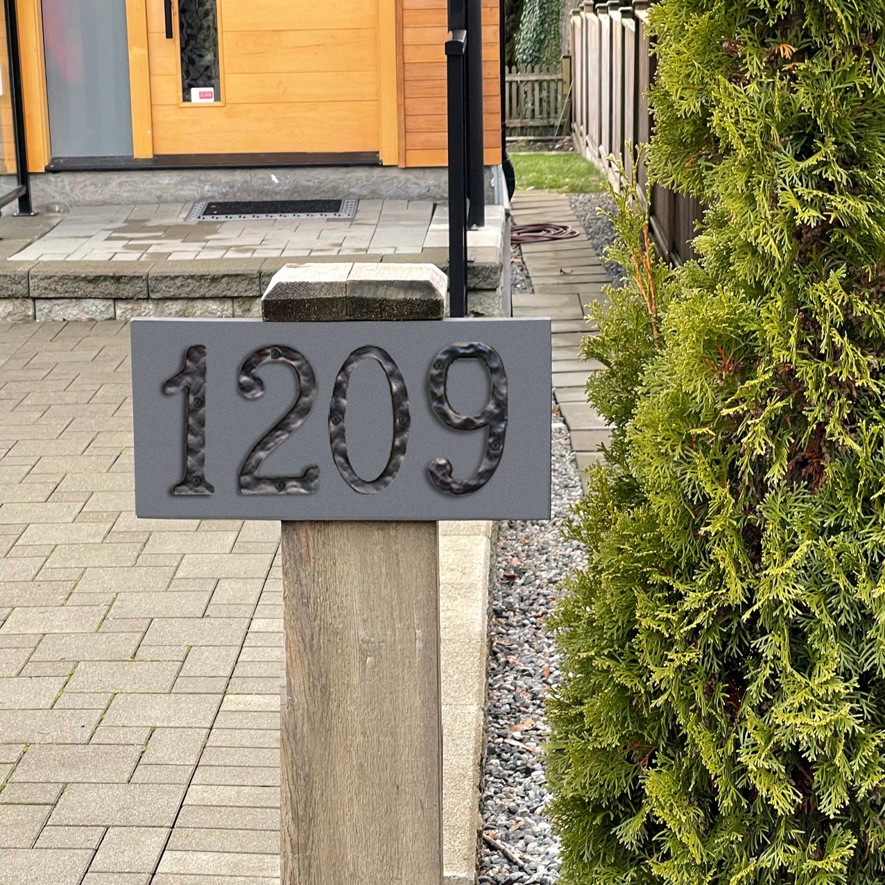Numéro d'adresse de maison en fonte au fini rustique pour l'extérieur ou l'intérieur, numéro de boîte aux lettres décoratif pour l'extérieur, protection maximale contre la rouille, noir, 2, 5,5 pouces,