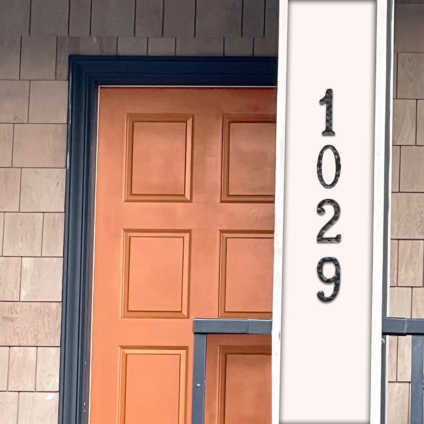 Numéro d'adresse de maison en fonte au fini rustique pour l'extérieur ou l'intérieur, numéro de boîte aux lettres décoratif pour l'extérieur, protection maximale contre la rouille, noir, 2, 5,5 pouces,
