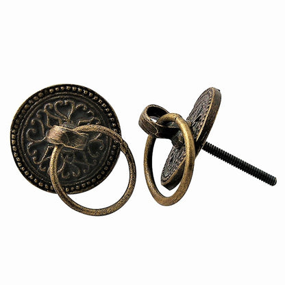 Wheel Floral Metal Knobs.