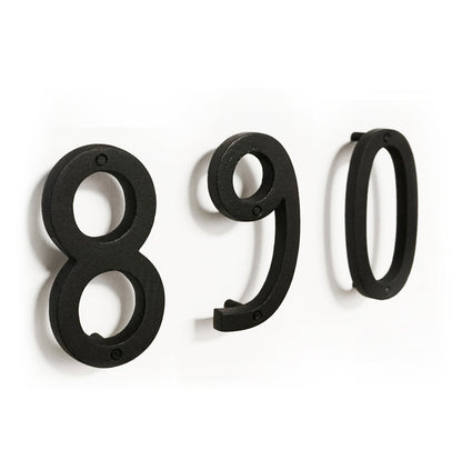 Colonial Wrought Iron Floating Number, 6.5 in, BLK, # 8