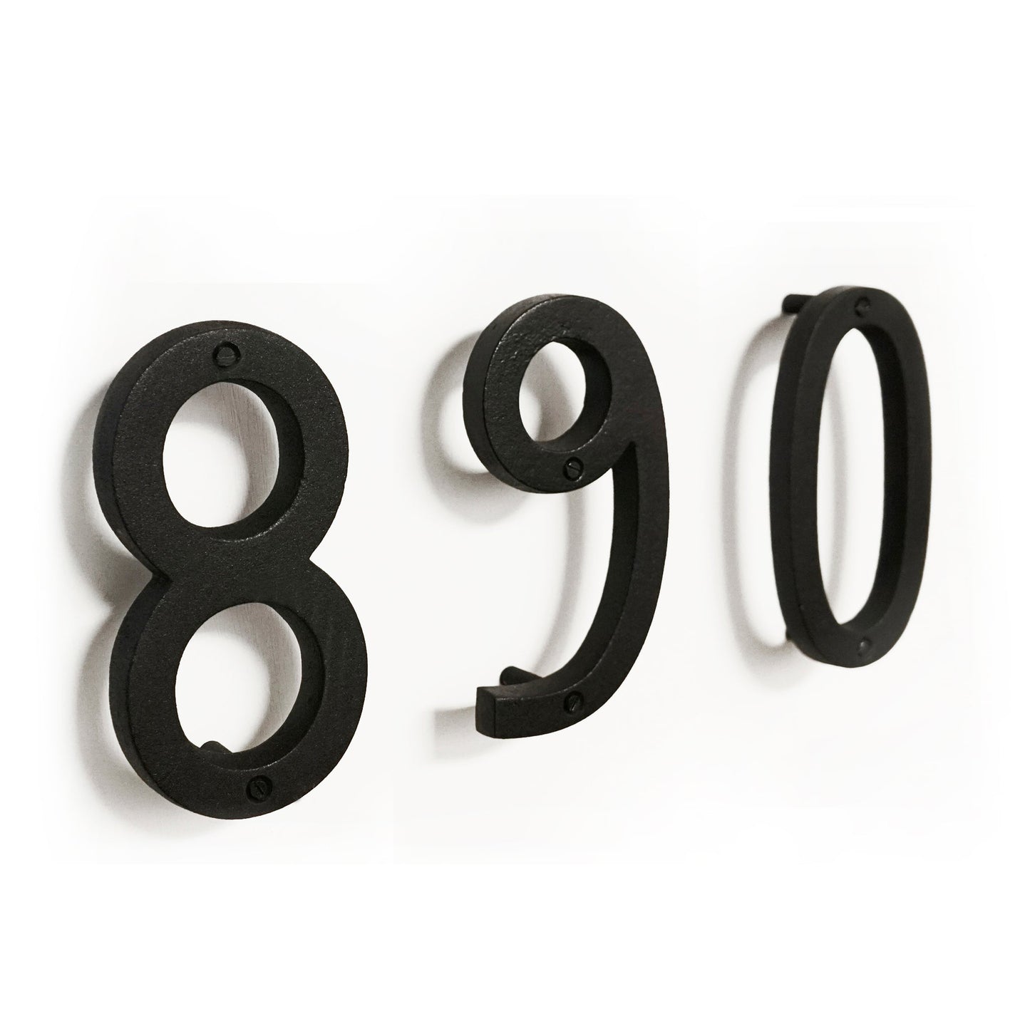 Colonial Wrought Iron Floating Number, 6.5 in, BLK, # 9