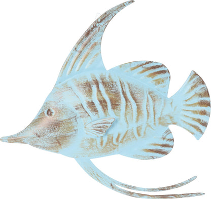 Déco Murale Poisson 3Ass 36X34Cm, Métal