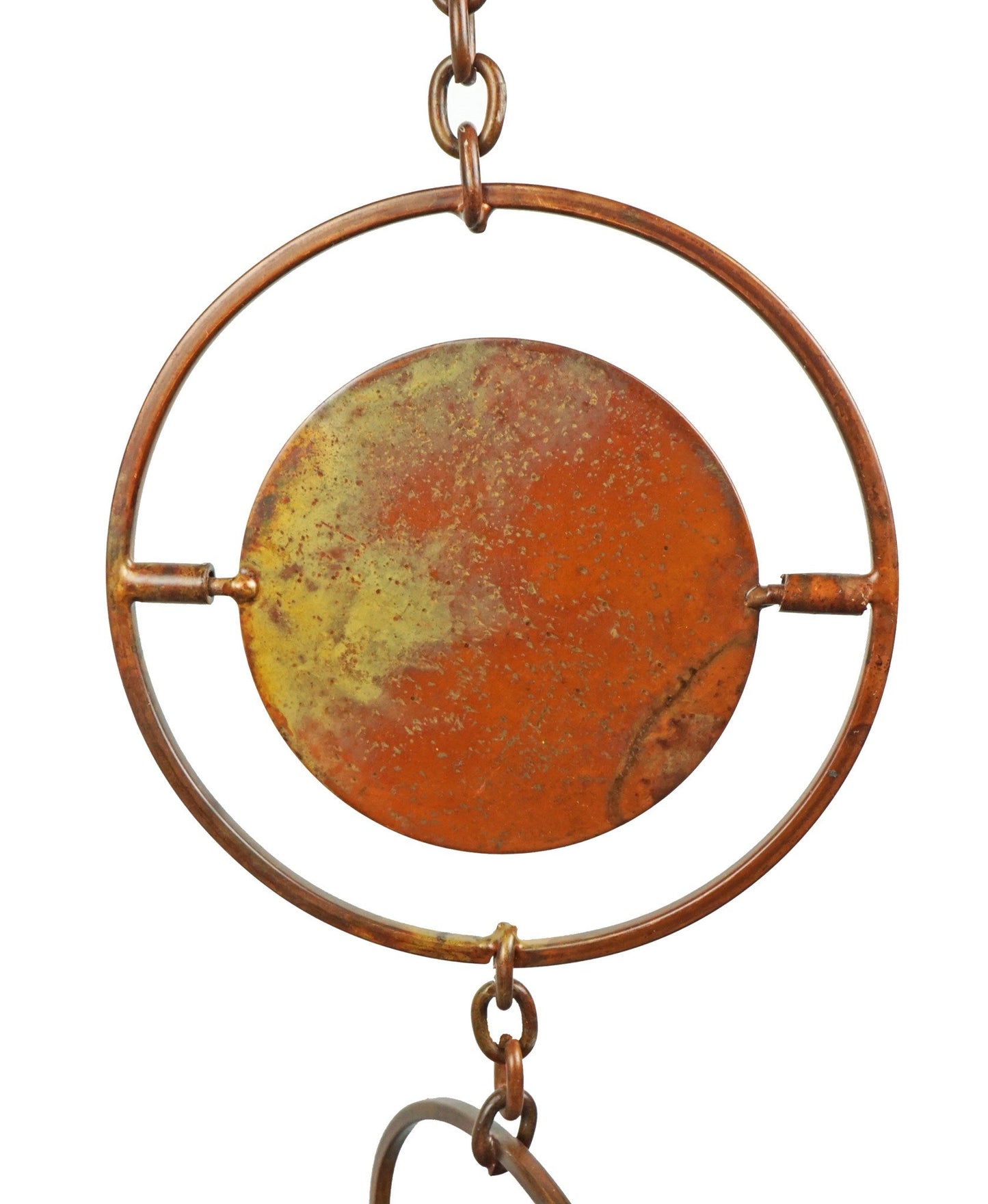 Flamed Circle Rain Chain 4x96