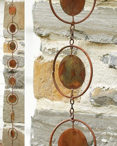 Flamed Circle Rain Chain 4x96, 20% Off