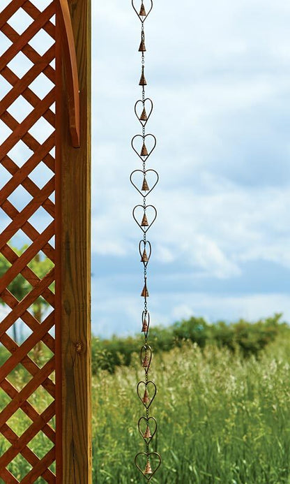 Flamed Heart w/Bell Rain Chain, 20% Off