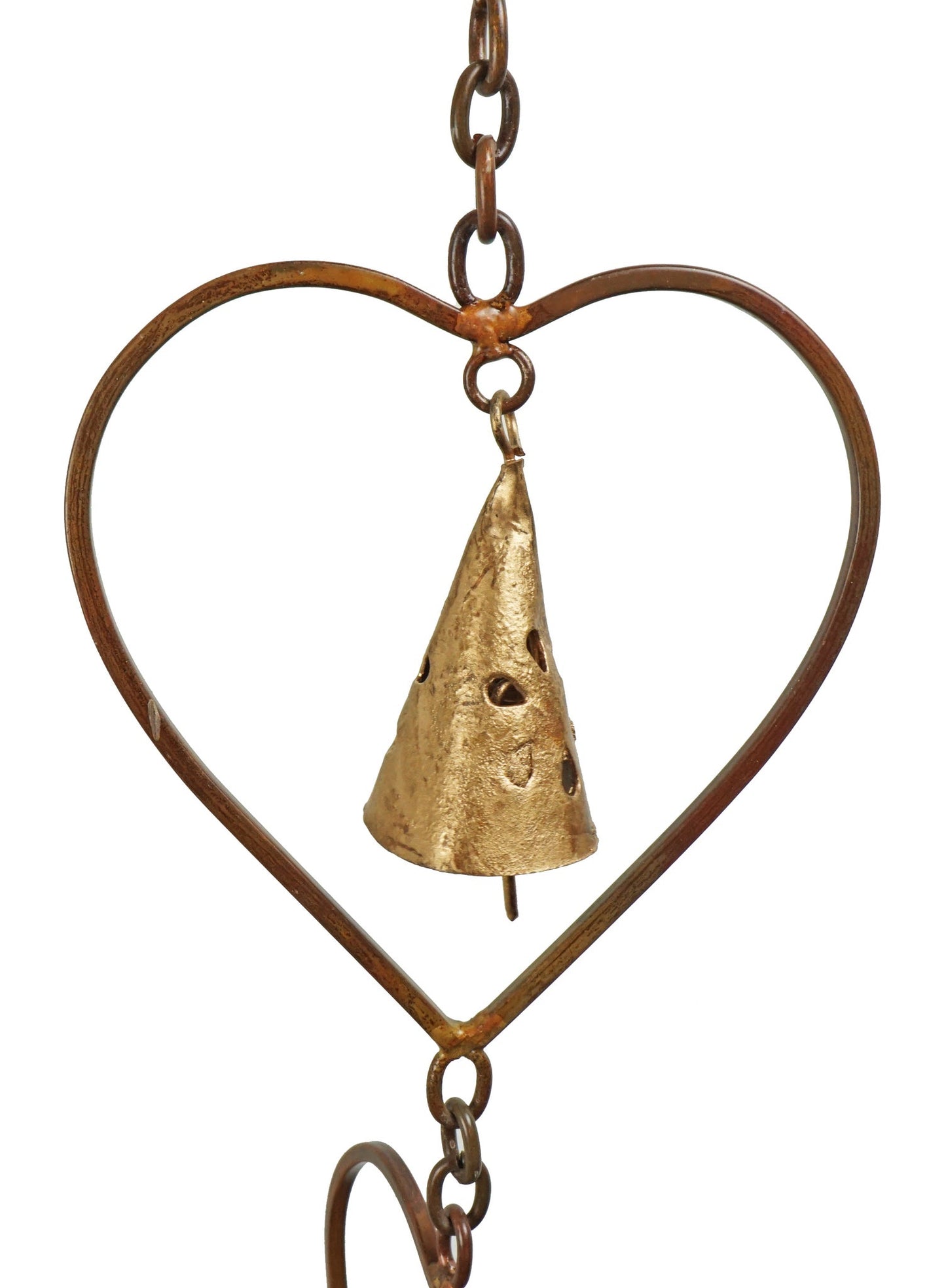 Flamed Heart w/Bell Rain Chain, 20% Off