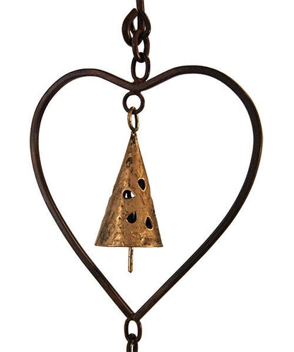 Flamed Heart w/Bell Rain Chain, 20% Off