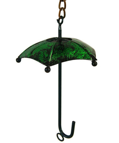 Chaîne de pluie parapluie multicolore, chaînes de pluie décoratives pour gouttières extérieures, 96 pouces