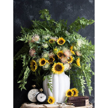 Bouquet de tournesols artificiels, 7 pièces